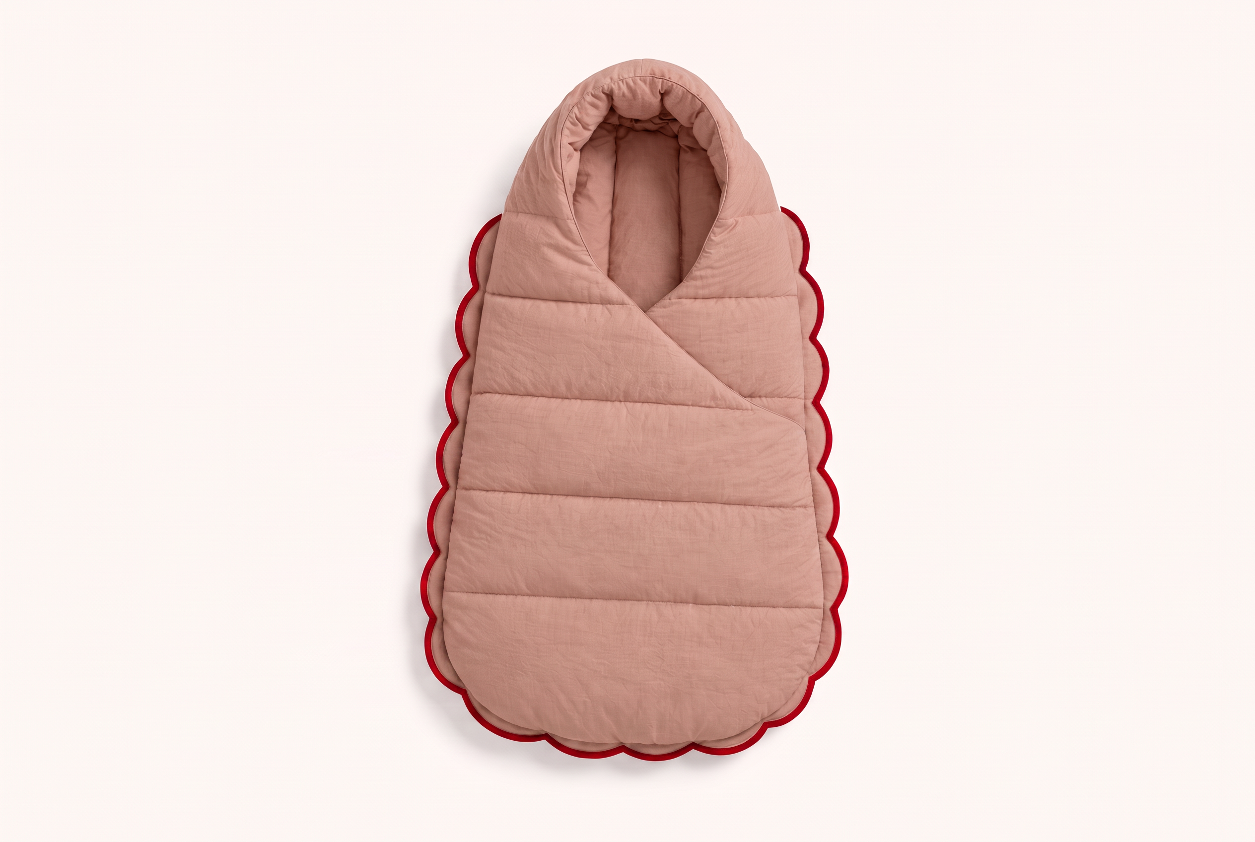 Baby Cosy Bag, Rose with red rim